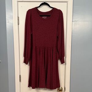 ❤️ 5/$25 Torrid Burgundy Long Sleeve Dress - sz 1